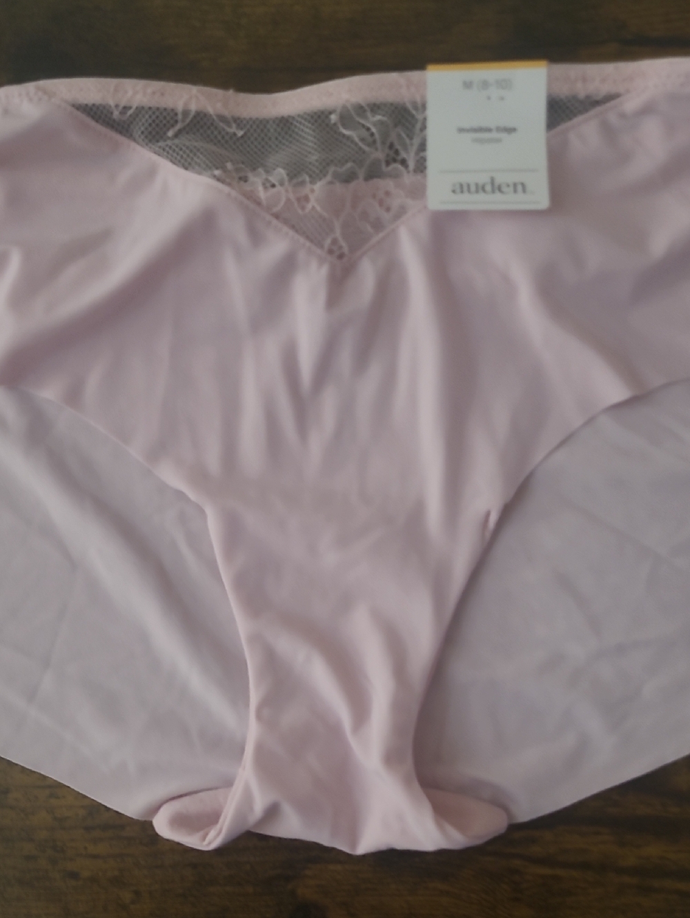 Auden Light Pink Lace-Trim Invisible Edge Hipster